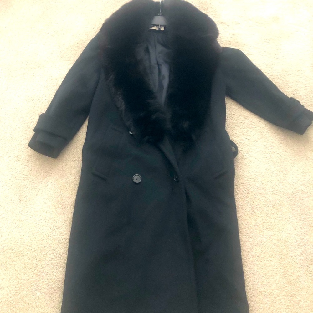 Calvin Klein Fur and Wool coat